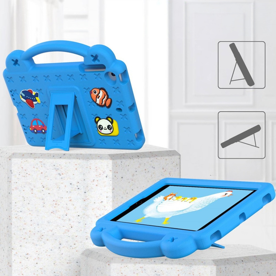 Παιδική θήκη για iPad mini 7.9" 2019/2015/2014/2013/2012 (5/4/3/2/1 gen.), Cute Patterns, με βάση, μπλε
