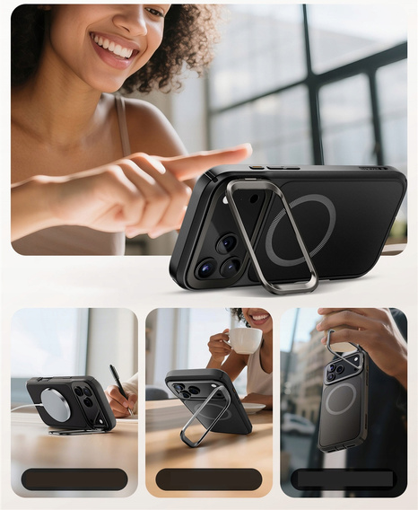 Θήκη Supcase για iPhone 17 Pro Max, IBLSN Ares Fip Magsafe, Μαύρο