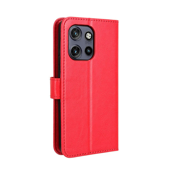 Θήκη με πτερύγιο για Motorola Edge 50 Neo / Motorola ThinkPhone 25, Crazy Horse Wallet, κόκκινη