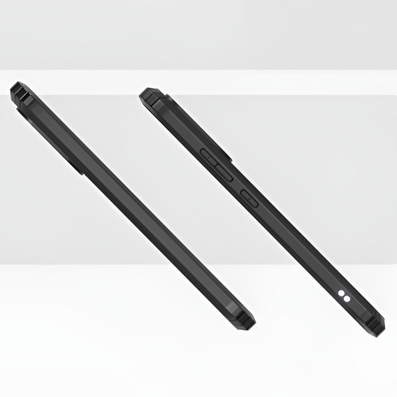 Θήκη για Oppo Reno 14, ενισχυμένη, διαφανής με μαύρες πλευρές