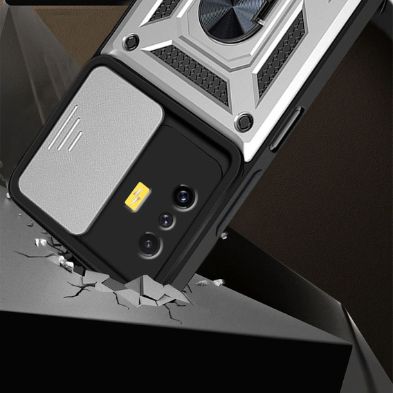 Θήκη για Xiaomi Poco F4 GT, CamShield Slide, ασημένιο