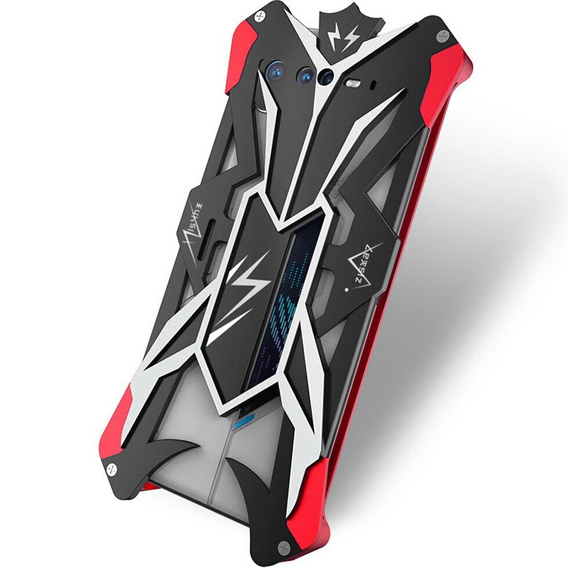 Θωρακισμένη θήκη για Asus ROG Phone 7 5G, Aluminum Alloy, μαύρο / κόκκινο