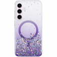 θήκη για Samsung Galaxy S24+ Plus, Glittery, για MagSafe, μωβ