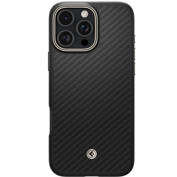 θήκη Spigen για iPhone 16 Pro Max, Enzo Aramid MagSafe, carbon μαύρη + γυαλί 9H tempered glass