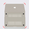 Θήκη για MacBook Air 13 A2337 M1 A2179 A1932, HardShell, μπεζ