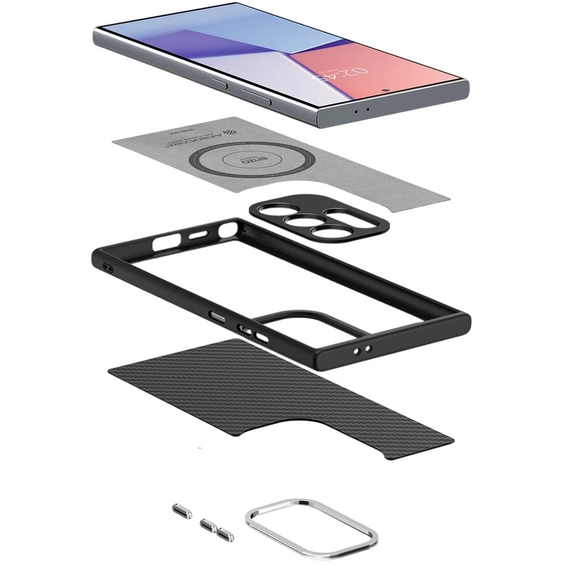 Θήκη Spigen Enzo Aramid μαύρη για Samsung Galaxy S24 Ultra