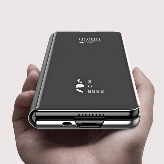 Θήκη για Samsung Galaxy Z Fold3 5G, Clear View, μαύρη