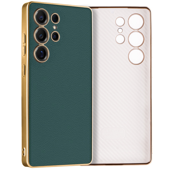 Θήκη για Samsung Galaxy S25 Ultra, GKK Leather, πράσινη