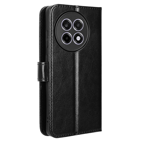 Θήκη με πτερύγιο για OnePlus 13R, Crazy Horse Wallet, μαύρη