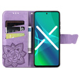 Θήκη με πτερύγιο για Xiaomi Poco F5, Butterfly, μωβ