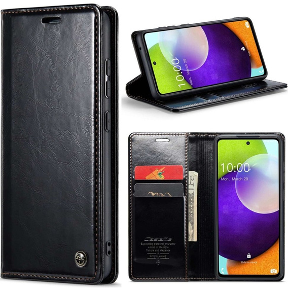 θήκη CASEME για Samsung Galaxy A52/A52s, Waxy Textured, μαύρη