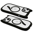 Θήκη για iPhone 13 / iPhone 14, για MagSafe, Cute Cat, μαύρη + Γυαλί οθόνης