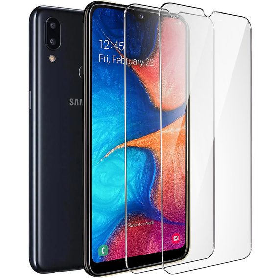 2x Μετριασμένο γυαλί για Samsung Galaxy A20E, ERBORD 9H Hard Glass στην οθόνη