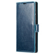 Θήκη με πτερύγιο για Samsung Galaxy S23 Ultra, ERBORD Waxy Wallet, μπλε