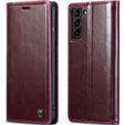 θήκη CASEME για Samsung Galaxy S21, Waxy Textured, κόκκινη