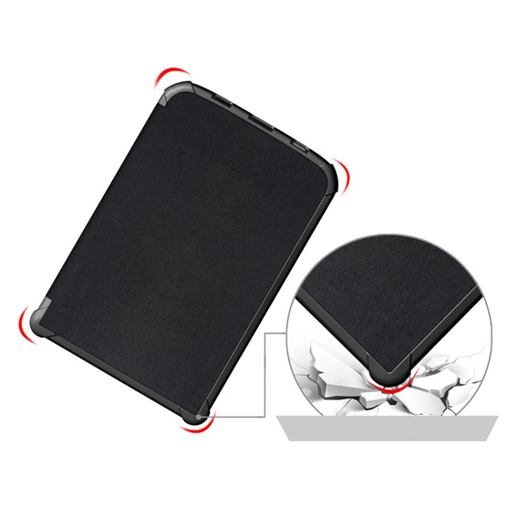 Θήκη για PocketBook Touch Lux 4 5 606 616 627 628 632 633, Smartcase, μαύρη