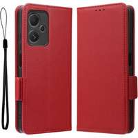 Θήκη με πτερύγιο για Xiaomi Redmi Note 12 5G / POCO X5 5G, Wallet Litchi Magnet, κόκκινη