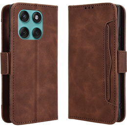 Θήκη με πτερύγιο για Motorola Edge 60 / 60 Fusion, Card Slot, καφέ