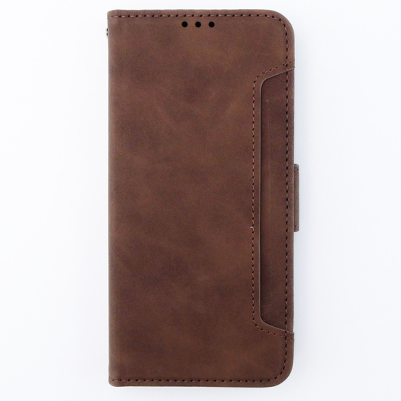 Θήκη με πτερύγιο για Motorola Moto G54 5G, Card Slot, καφέ