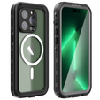 Αδιάβροχη θήκη για iPhone 14 Pro Max, Redpepper, για MagSafe, μαύρη