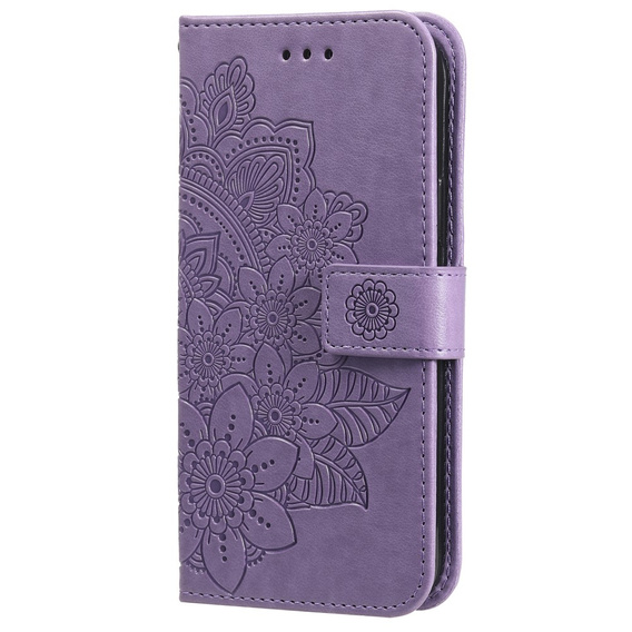 Θήκη με πτερύγιο για Xiaomi Redmi Note 13 5G, Mandala, μωβ