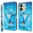 Θήκη με πτερύγιο για Xiaomi Redmi 13C / Poco C65, Wallet, Butterflies μπλε