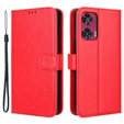 Θήκη με πτερύγιο για Motorola Edge 50 Fusion 5G, Crazy Horse Wallet, κόκκινη