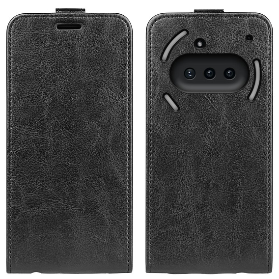 Θήκη με πτερύγιο για Nothing Phone 3a, Flip, μαύρη