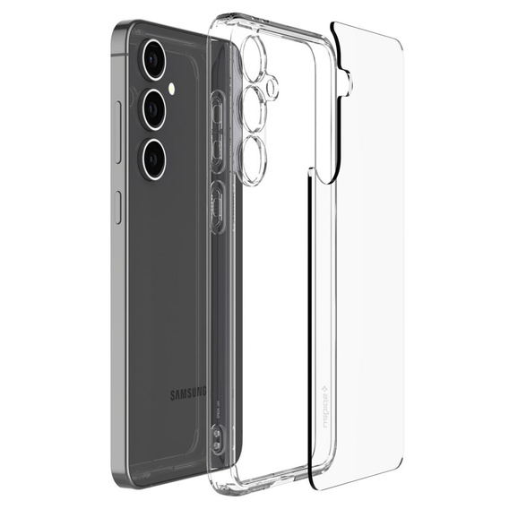 θήκη Spigen για Samsung Galaxy S24 FE, Ultra Hybrid, διαφανής + μετριασμένο γυαλί 9H