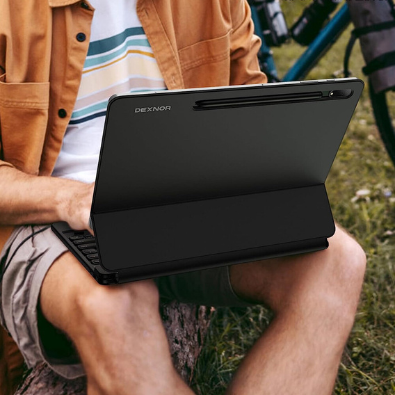 Θήκη πληκτρολογίου για Samsung Galaxy Tab S10+/S9 FE+ Plus/S9+/ S8+/ S7+/ S7 FE, Dexnor Magnetic Keyboard Touchpad, μαύρη