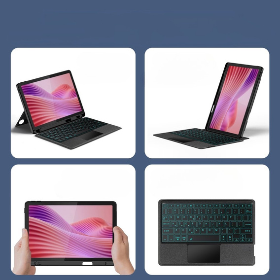 Θήκη + πληκτρολόγιο Lenovo Tab Plus, μαύρη