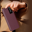 Αναδιπλούμενη θήκη για Samsung Galaxy S24 FE, Smart View Wallet, μπορντό