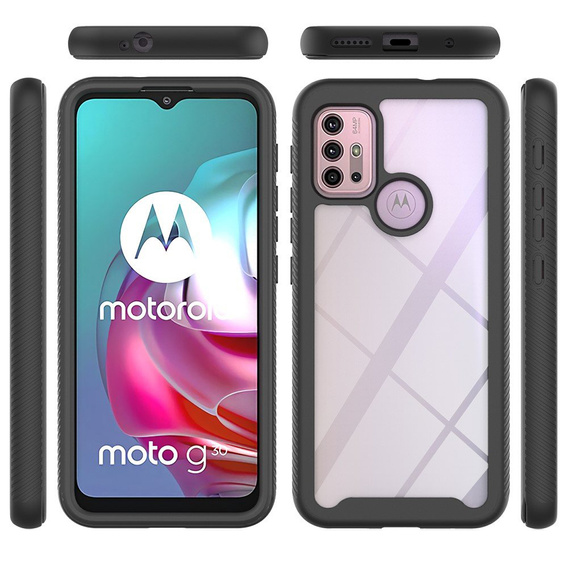 Θήκη για Motorola Moto G10 / G20 / G30, Shockproof, με μεμβράνη, μπλε