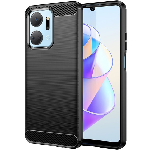 Θήκη για Honor X7a 5G, Carbon, μαύρη