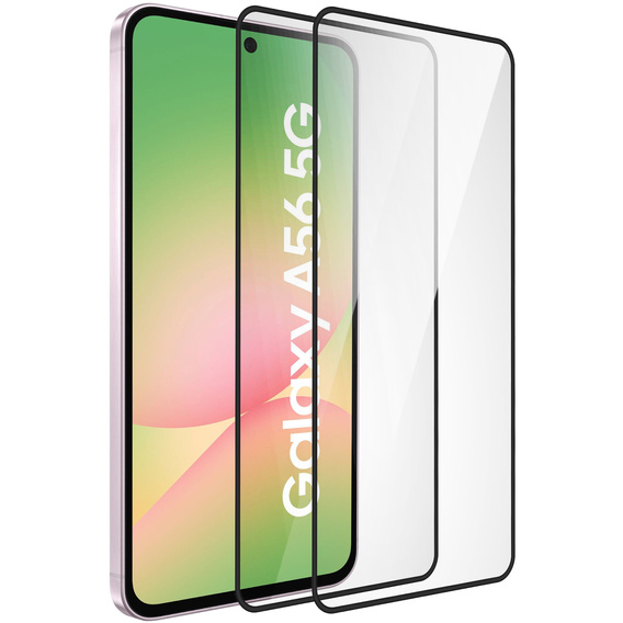 2x Μετριασμένο γυαλί ERBORD 3D για Samsung Galaxy A56 5G πλήρης οθόνη