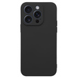 Θήκη για iPhone 15 Pro Max, Silicone Lite, μαύρη