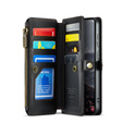 θήκη CASEME για Samsung Galaxy S24 FE, RFID Leather Wallet, με λουράκι ώμου, μαύρη