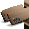 CASEME flip case για Samsung Galaxy Z Fold6 5G, Litchi Wallet, καφέ