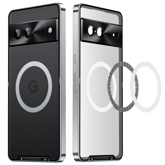 θήκη προστασίας κάμερας για το Google Pixel 8, CamShield MagSafe, διαφανές / ασημί