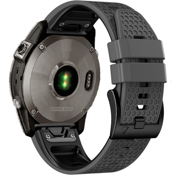 Λουράκι σιλικόνης για Garmin Fenix 7 / Forerunner 965 / 955 / 945 / 935, γκρι / Μαύρο