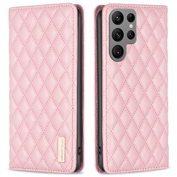 Θήκη με πτερύγιο για Samsung Galaxy S25 Ultra, Wallet, BINFEN COLOR, ροζ