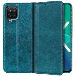 Θήκη για Samsung Galaxy A12 / M12 / A12 2021, Wallet Litchi Leather, πράσινη
