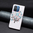 Θήκη με πτερύγιο για Xiaomi Redmi 12C, Wallet, colorful tree, λευκή