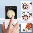 Θήκη για Samsung Galaxy Z Flip7 FE / Z Flip6, Corners Dropproof, για MagSafe, διαφανής / ροζ