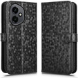 θήκη πτερύγιο για Honor 400 5G, Wallet Rhombus, μαύρη