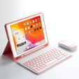 Θήκη + πληκτρολόγιο iPad 10.2 7/8/9 gen 2019/2020/2021, Keyboard Cover Pen Slot, ροζ rose gold
