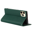 Δερμάτινη θήκη για iPhone 12 Pro Max, ERBORD Grain Leather, πράσινη