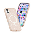 Θήκη για iPhone 17, για MagSafe, glitter, ημιδιαφανές χρυσό