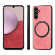 Θήκη για Samsung Galaxy A14 5G, Leather Hybrid MagSafe, ροζ