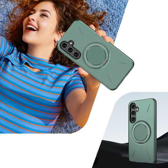 Θήκη με βάση για MagSafe για Samsung Galaxy A57 5G, πράσινη